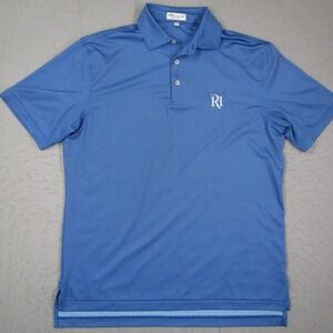 Peter Millar Summer Comfort Polo Shirt Mens Medium Blue Rolling Hills MS20EK07S